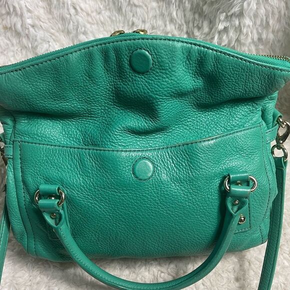 Kate Spade Cobble Hill turquoise green Leather Satchel/Crossbody bag . - Picture 5 of 15